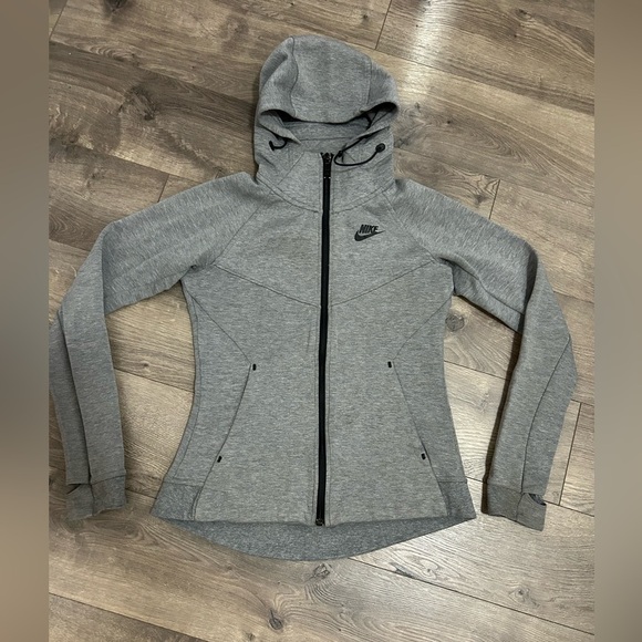 Women’s Nike Gray Full-Zip Tech Fleece Hoodie - Picture 1 of 6